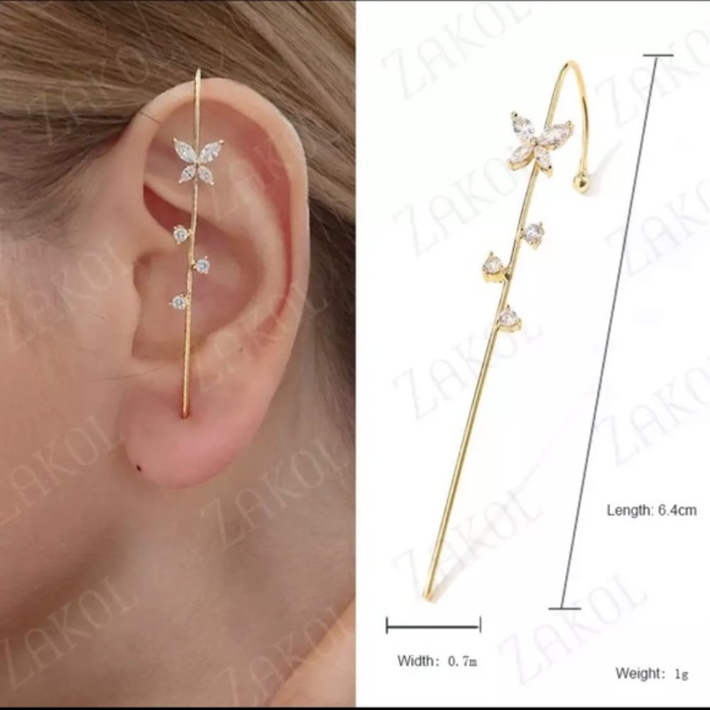 Butterfly Ear Hook Climber Cuff